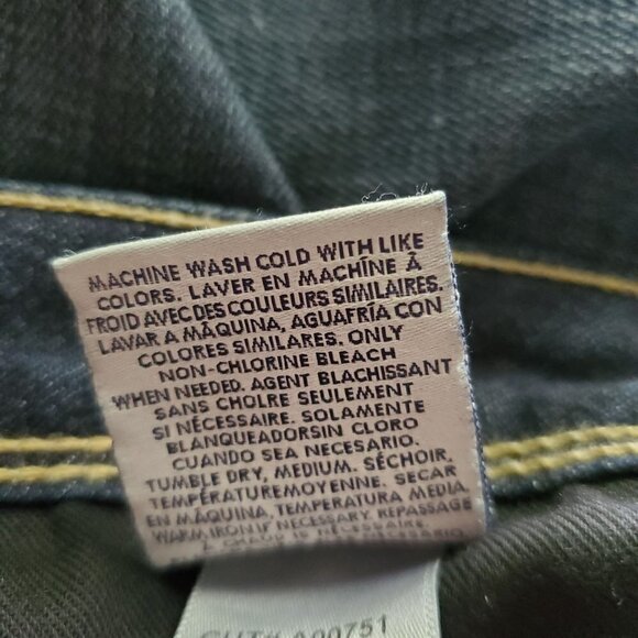 hudson Dark Wash Low Rise Straight Leg Flap Button Pockets Denim Jeans Size 27 - Picture 9 of 9